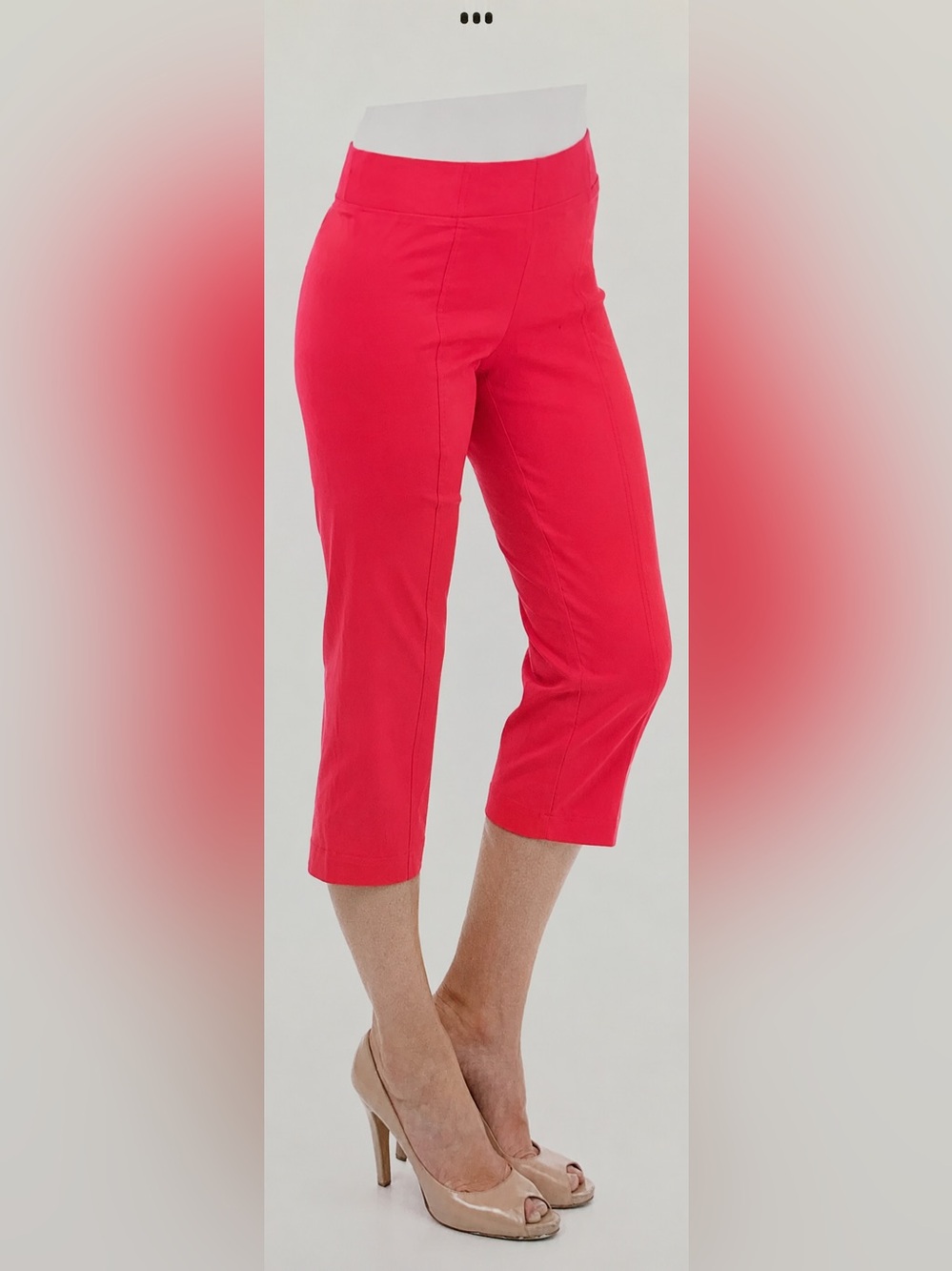 DKR Apparel Bengaline Pull On Capri-Coral
